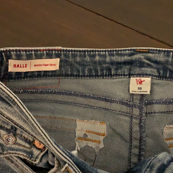 NWT True Religion Halle w/ Flap Destroy Size 33 - Picture 3 of 7